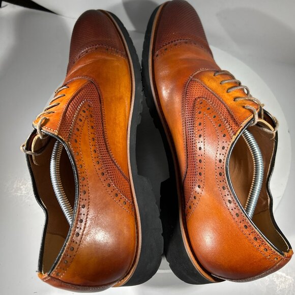 Moretti Gold Label COVENT Mens Leather Dress Shoes Size 14 Brown Lace LIGHT USE main image 6
